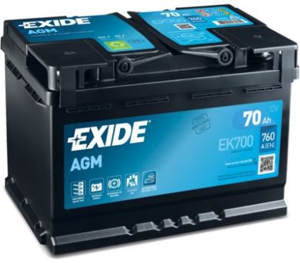 AKUMULATOR EXIDE 70AH 760A AGM START&STOP