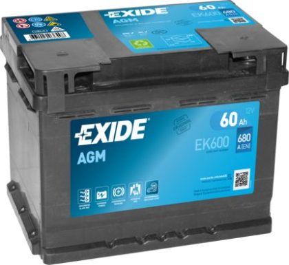 AKUMULATOR EXIDE 60AH START&STOP AGM EK600