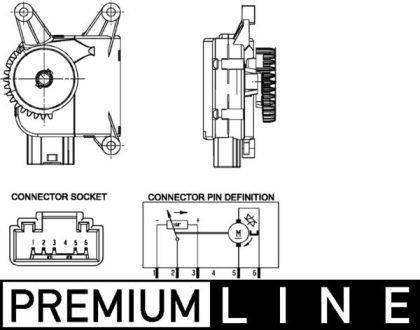 Nastavni element dušilne lopute 6Q0907511C HELLA AA16000P