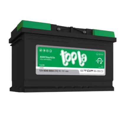 AKUMULATOR TOPLA AGM 80AH START-STOP D+