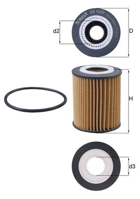 FILTER OLJA OPEL 3557009 KNECHT-MAHLE OX1237D