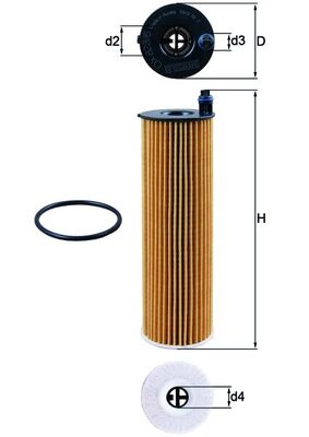 Filter olja MERCEDES 6541801100 KNECHT-MAHLE OX823-6D