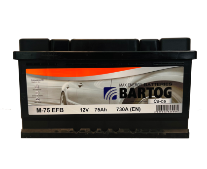 Akumulator Bartog M-75 EFB 75Ah D+ 730A(EN) 310x175x175 = EL752