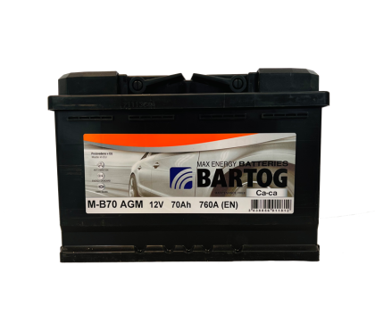 Akumulator Bartog M-B70 AGM 70Ah D+ 760A(EN) 275x175x190