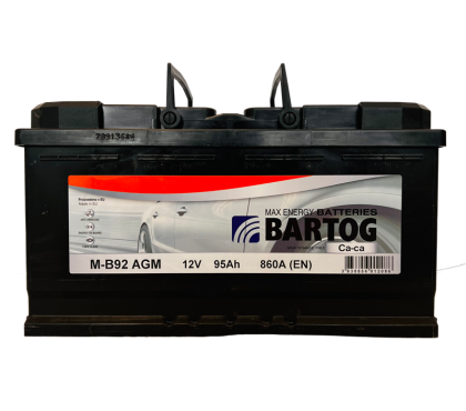 Akumulator Bartog M-B92 AGM 95Ah D+ 850A(EN) 353x175x190