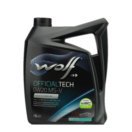 Motorno olje WOLF OFFICIALTECH MS-V 5L 0W-20 A