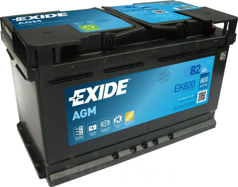 AKUMULATOR EXIDE AGM 82Ah 800A START-STOP D+